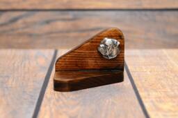 American Bulldog - Wooden Candlestick With Dog, Souvenir, Decoration, Limited Edition, Collection
