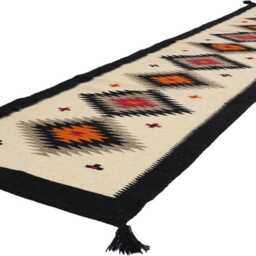 Custom Southwest Wool Rug Handwoven Kilim, Tribal Geometric Decor Runner - thumbnail 4