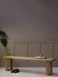 Konk ??? Sage Bench [Wooden Legs] Bespoke Sizes Available Oak Indoor Dining Seat, Modern Low Table - thumbnail 1