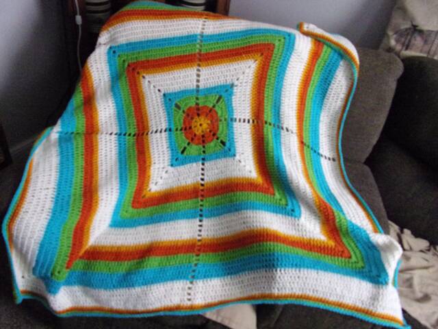 Bright & Breezy Handmade Crochet Throw
