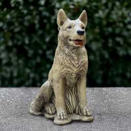 Large German Dog Statue Concrete Shepherd Sculpture Cement Figurine Outdoor Pet Decoration Stone Memorial Art Christmas Gift - thumbnail 1