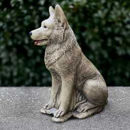 Large German Dog Statue Concrete Shepherd Sculpture Cement Figurine Outdoor Pet Decoration Stone Memorial Art Christmas Gift - thumbnail 2