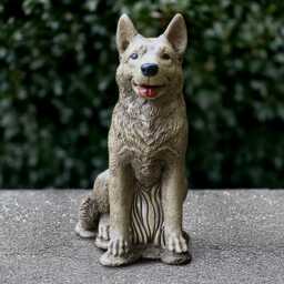 Large German Dog Statue Concrete Shepherd Sculpture Cement Figurine Outdoor Pet Decoration Stone Memorial Art Christmas Gift - thumbnail 4