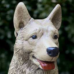 Large German Dog Statue Concrete Shepherd Sculpture Cement Figurine Outdoor Pet Decoration Stone Memorial Art Christmas Gift - thumbnail 3