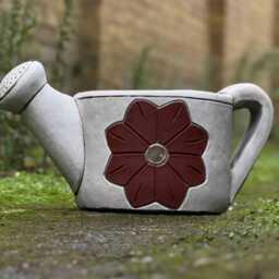 Concrete Watering Can Planter Stone Flower Pot Outdoor Garden Plant Decor Cement Ornament Unique Handmade Art Lover Gift - thumbnail 4