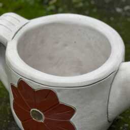 Concrete Watering Can Planter Stone Flower Pot Outdoor Garden Plant Decor Cement Ornament Unique Handmade Art Lover Gift - thumbnail 2