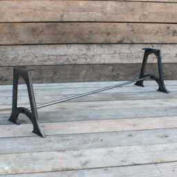 Axdane Hand Cast Raw Iron Steel A Frame Bench Dining Desk Table Legs Decorative Handmade in The UK - thumbnail 3