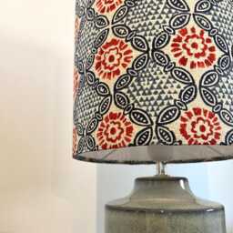 stardust Chilli Cotton Circular Drum Lampshade/ Ceiling Light Shade, With A White Lining - thumbnail 2