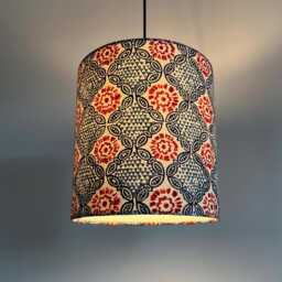 stardust Chilli Cotton Circular Drum Lampshade/ Ceiling Light Shade, With A White Lining - thumbnail 1
