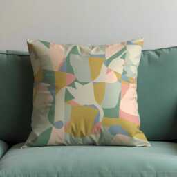 Pastel Abstract Art Pillow Cover - Modern Minimalist Cushion For Soft Contemporary Or Scandinavian Decor - thumbnail 3