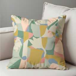 Pastel Abstract Art Pillow Cover - Modern Minimalist Cushion For Soft Contemporary Or Scandinavian Decor - thumbnail 4