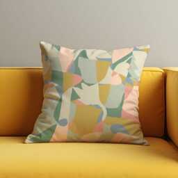 Pastel Abstract Art Pillow Cover - Modern Minimalist Cushion For Soft Contemporary Or Scandinavian Decor - thumbnail 2