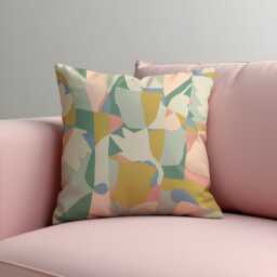 Pastel Abstract Art Pillow Cover - Modern Minimalist Cushion For Soft Contemporary Or Scandinavian Decor - thumbnail 1