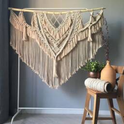 Wall Hanging Macrame, Extra Large Macrame Hanging, Macrame Wall Art , Hanging Decor, Large Art, Boho Decor - thumbnail 4