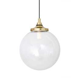 Laguna Clear Globe Bathroom Pendant Light 13.75'' Ip44