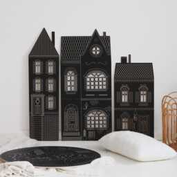 Small Tenement House, Chaolkboard, Walldecor, Toddler Room, Wooden Eco Toy, Schulanfang, Learning Activities & Toys, Nursery Furniture - thumbnail 4