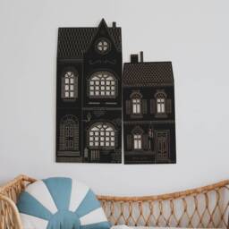 Small Tenement House, Chaolkboard, Walldecor, Toddler Room, Wooden Eco Toy, Schulanfang, Learning Activities & Toys, Nursery Furniture - thumbnail 3