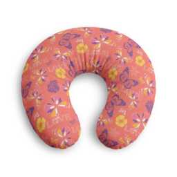 Pink Butterfly Pattern Nursing Pillow Cover - thumbnail 2