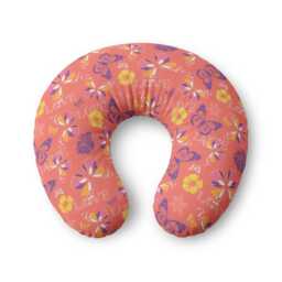 Pink Butterfly Pattern Nursing Pillow Cover - thumbnail 1