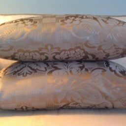 Silk Damask Floral Pillow Cover 18 X 12 Taupe/Warm Grey - thumbnail 2
