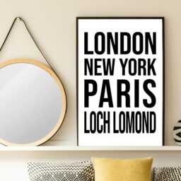 Loch Lomond Iconic Bold Scotland Print Poster - Scotland Gift Bespoke A5 A4 A3 Framed Or Unframed - thumbnail 3