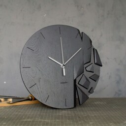 Monochrome Grey Shattered Wall Clock 12 - thumbnail 2