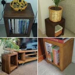Rustic Wooden Stool, Handmade Small Child's Seat, Plant Stand, Set Of Stools - thumbnail 3