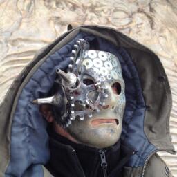 steampunk Mask Metal Techno Masquerade Mask - thumbnail 3