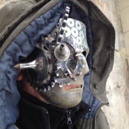 steampunk Mask Metal Techno Masquerade Mask - thumbnail 4