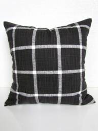 Black Pillow Covers Buffalo Check Throw Pillows Tan Plaid Pillow 16 18x18 20 Charcoal - thumbnail 1
