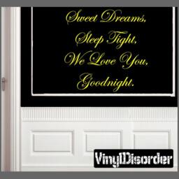 Sweet Dreams Sleep Tight We Love You Goodnight - Vinyl Wall Decal Quotes Sticker Quotesjc047Et - thumbnail 1