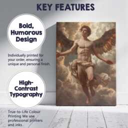 Heavenly Winged Angel Figure Dramatic Cloudscape Classical Fantasy Canvas Wall Art Print Decor Picture Ready To Hang - thumbnail 2