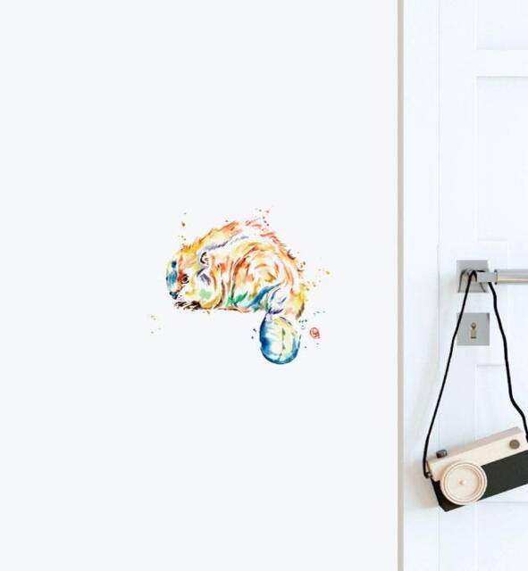 Beaver Wall Sticker Decal - Illustration Stickers, Animals Decals, Home Decor, Art, Illustrations