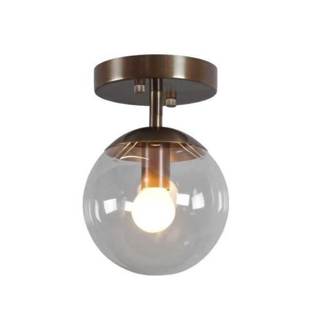 Brass Globe Sputnik Flush Mount Ceiling Light - Mid-Century Modern Wall Lamp - image 1