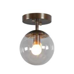 Brass Globe Sputnik Flush Mount Ceiling Light - Mid-Century Modern Wall Lamp - thumbnail 3