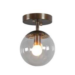 Brass Globe Sputnik Flush Mount Ceiling Light - Mid-Century Modern Wall Lamp - thumbnail 1