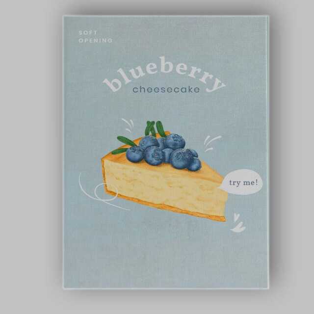 Blueberry Cheesecake Slice Bakery Poster Canvas Wall Art Print Decor Picture Ready To Hang - image 1