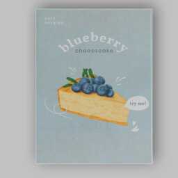 Blueberry Cheesecake Slice Bakery Poster Canvas Wall Art Print Decor Picture Ready To Hang - thumbnail 1