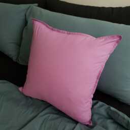 Organic Linen Throw Pillow Cover, Handmade Pillowcase