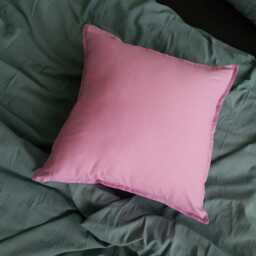 Organic Linen Throw Pillow Cover, Handmade Pillowcase - thumbnail 2