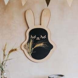 Bunny Kids Mirror, Shatterproof, Wooden Frame, Montessori Nursery Decor - thumbnail 2