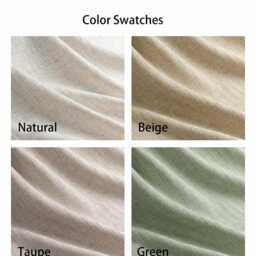 4 Colours, A Pair Of Natural Linen Blend Curtains With Black Trim , 450 Gsm Living Room Curtains, Bedroom Custom Made - thumbnail 3