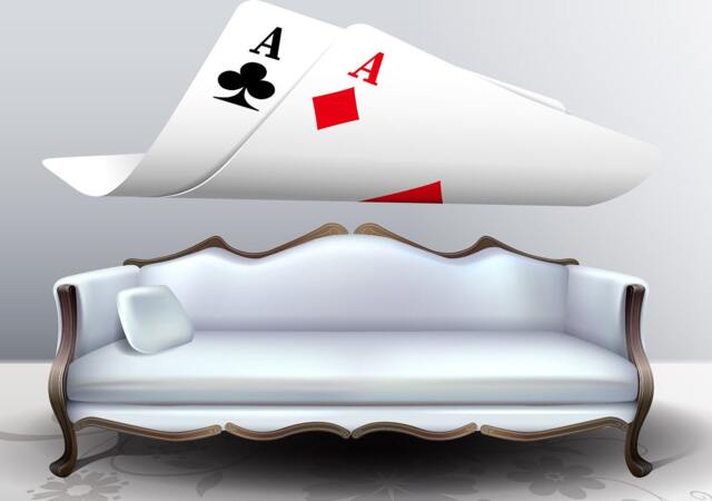 Poker Full Color Decal, Playing Cards Aces Color Sticker, Wall Art, Cn 099 - image 1