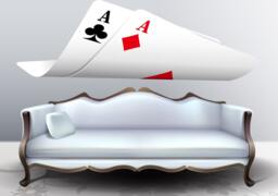Poker Full Color Decal, Playing Cards Aces Color Sticker, Wall Art, Cn 099 - thumbnail 1