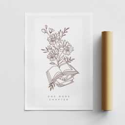 One More Chapter - 03 Poster Book Quote Print, Lover Gift, Reading Decor, Cosy Home Book-Themed Art Wall - thumbnail 3
