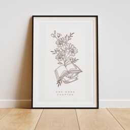 One More Chapter - 03 Poster Book Quote Print, Lover Gift, Reading Decor, Cosy Home Book-Themed Art Wall - thumbnail 2