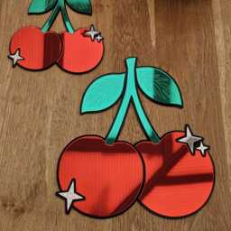 Handmade Cherry Mirror Wall Art Pop Art Dopamine Decor - thumbnail 2