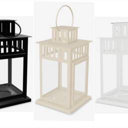 Photo Engraved Lantern, Etched Memorial, Candle Holder, Indoor, Outdoor Light, Black, Cream, Metal Decor Pet, Dog, Family Grave White Large - thumbnail 2