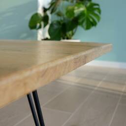 Structure Steel Design Large Oak Square Coffee Table - thumbnail 3