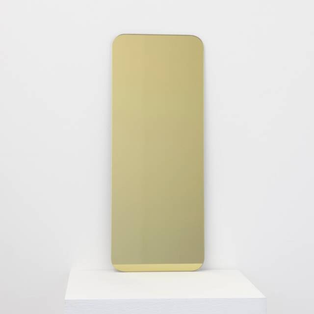 Quadris??? Rectangular Gold Tinted Frameless Contemporary Mirror, Xl - image 1
